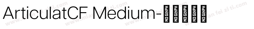 ArticulatCF Medium字体转换